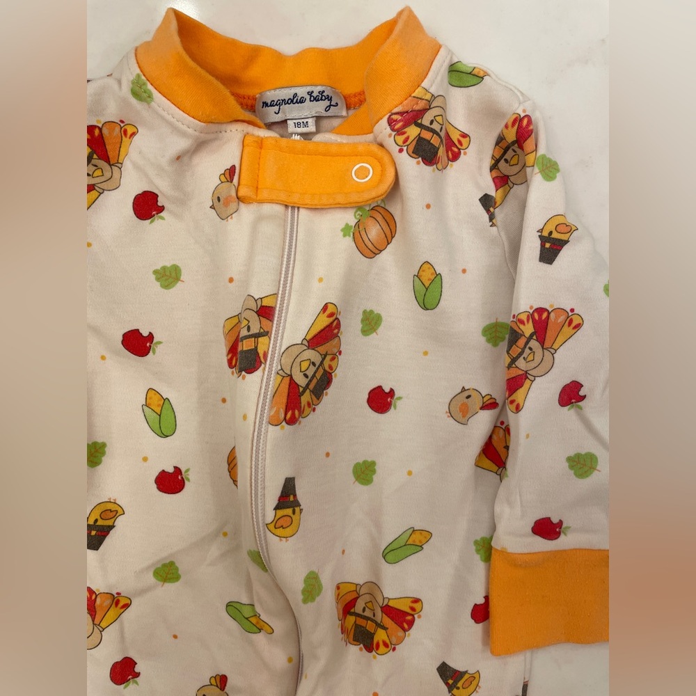 Magnolia baby Thanksgiving pajamas